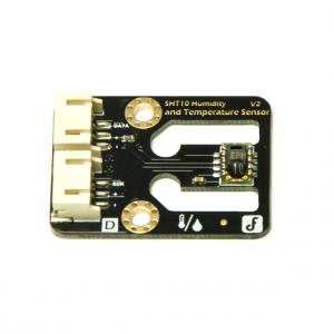 sht1x温湿度传感器(arduino兼容)_电路图分享 瑞士Sensirion公司推出了SHT1x单片数字温湿度集成传感器。采用CMOS过程微加工专利技术(CMOSens technology),确保产品具有极高的可靠性和出色的长期稳定性。该传感器由1个电容式聚合体测湿元件和1个能隙式测温元件组成,并与1个14位A/D转换器以及1个2-wire数字接口在单芯片中无缝结合,使得该产品具有功耗低、反应快、抗干扰能力强等优点。 SHT1x在精确的恒温恒湿条件下校准。校准参数被写入芯片的一个OTP内存中。在测温时通过该校准参数来调整传感的输出信号。2个数据接口和内部电