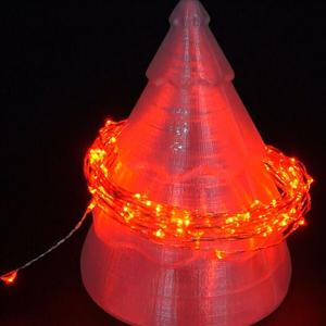 防水LED铜线灯带5米 红色 