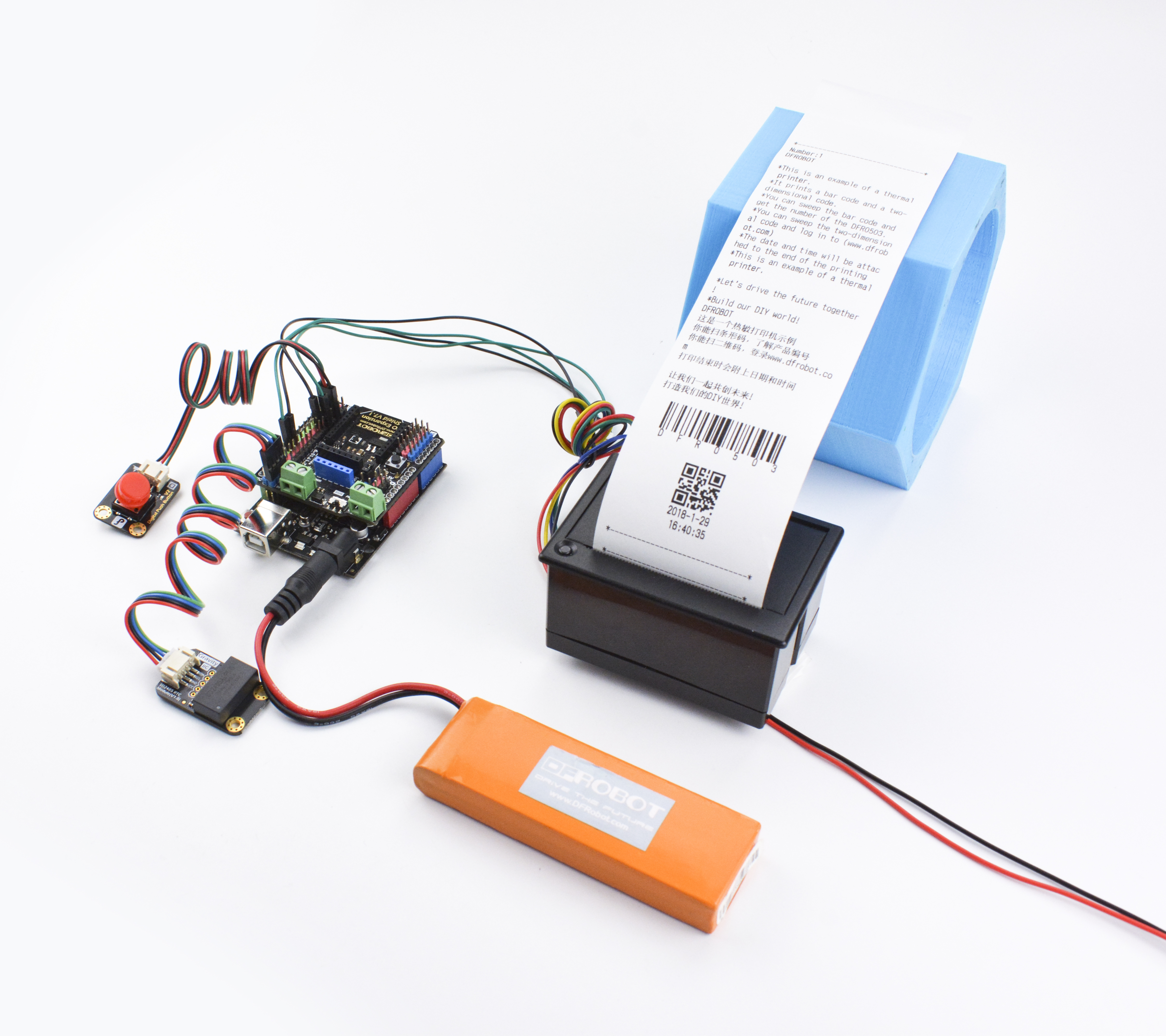 Embedded Thermal Printer - TTL Serial Connection Diagram