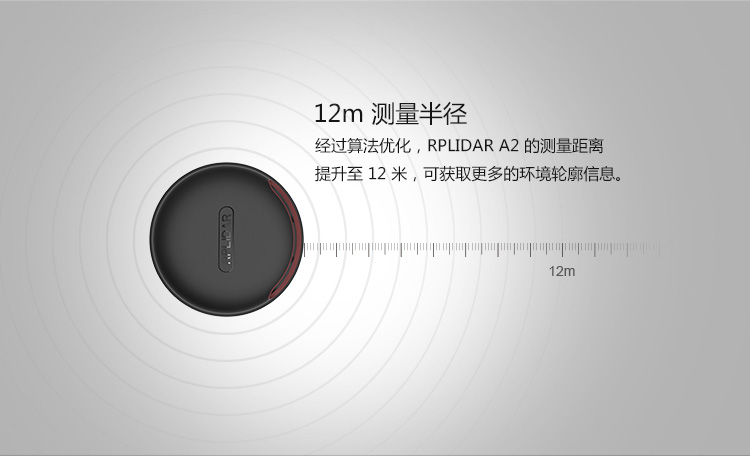 RPLIDAR A2M8 360°激光雷达测距距离