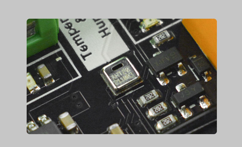 micro:bit虾米扩展板板载环境温湿度传感器细节图