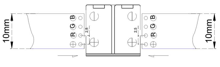 4PIN灯带连接器安装示意图